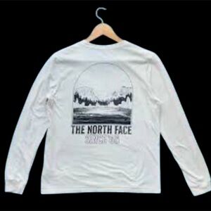 The North Face White Graphic Long Sleeve Tee